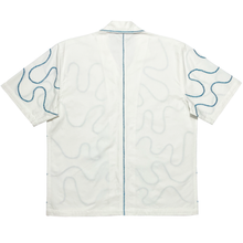 Load image into Gallery viewer, wavy stitch-detailed shirt (aqua)