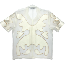Load image into Gallery viewer, sheer inkblot appliqué shirt (off-white)