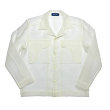 Load image into Gallery viewer, translucent 2-pocket overshirt (cream)