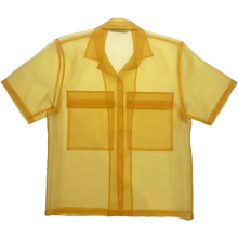 Load image into Gallery viewer, translucent 2-pocket shirt (mustard)