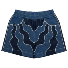 Load image into Gallery viewer, sunburst appliqué shorts (navy)