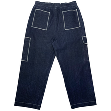 Load image into Gallery viewer, stitch-detailed utility pants (navy)