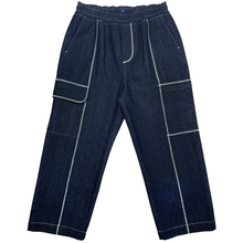 Load image into Gallery viewer, stitch-detailed utility pants (navy)