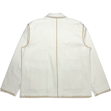 Load image into Gallery viewer, wavy 4-pocket utility overshirt (off-white)