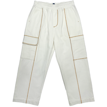 Load image into Gallery viewer, stitch-detailed utility pants (off-white)