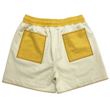 Load image into Gallery viewer, sunburst appliqué shorts (yellow)