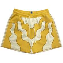 Load image into Gallery viewer, sunburst appliqué shorts (yellow)
