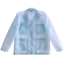 Load image into Gallery viewer, wavy sheer 4-pocket overshirt (light blue)
