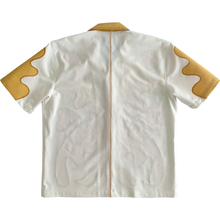 Load image into Gallery viewer, inkblot appliqué open-collar shirt (yellow)
